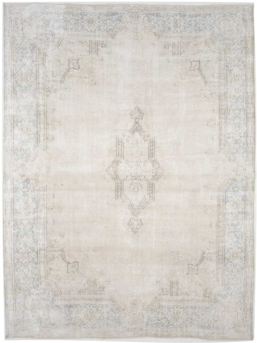 Vintage Hand-Knotted Oriental Rug 9'7 x 13'1 Floral Wool Carpet (1 of 11)