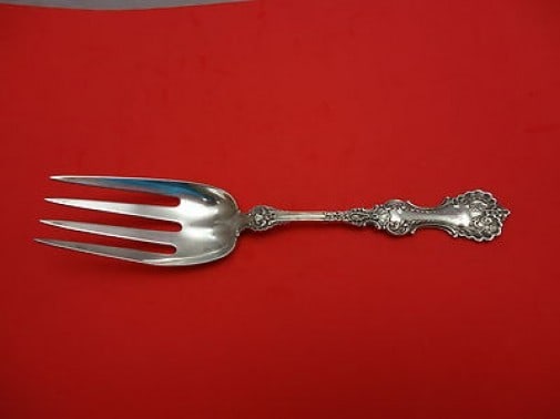 Gorham Whiting Pompadour Sterling Silver Salad Fork 9" Monogrammed (1 of 1)