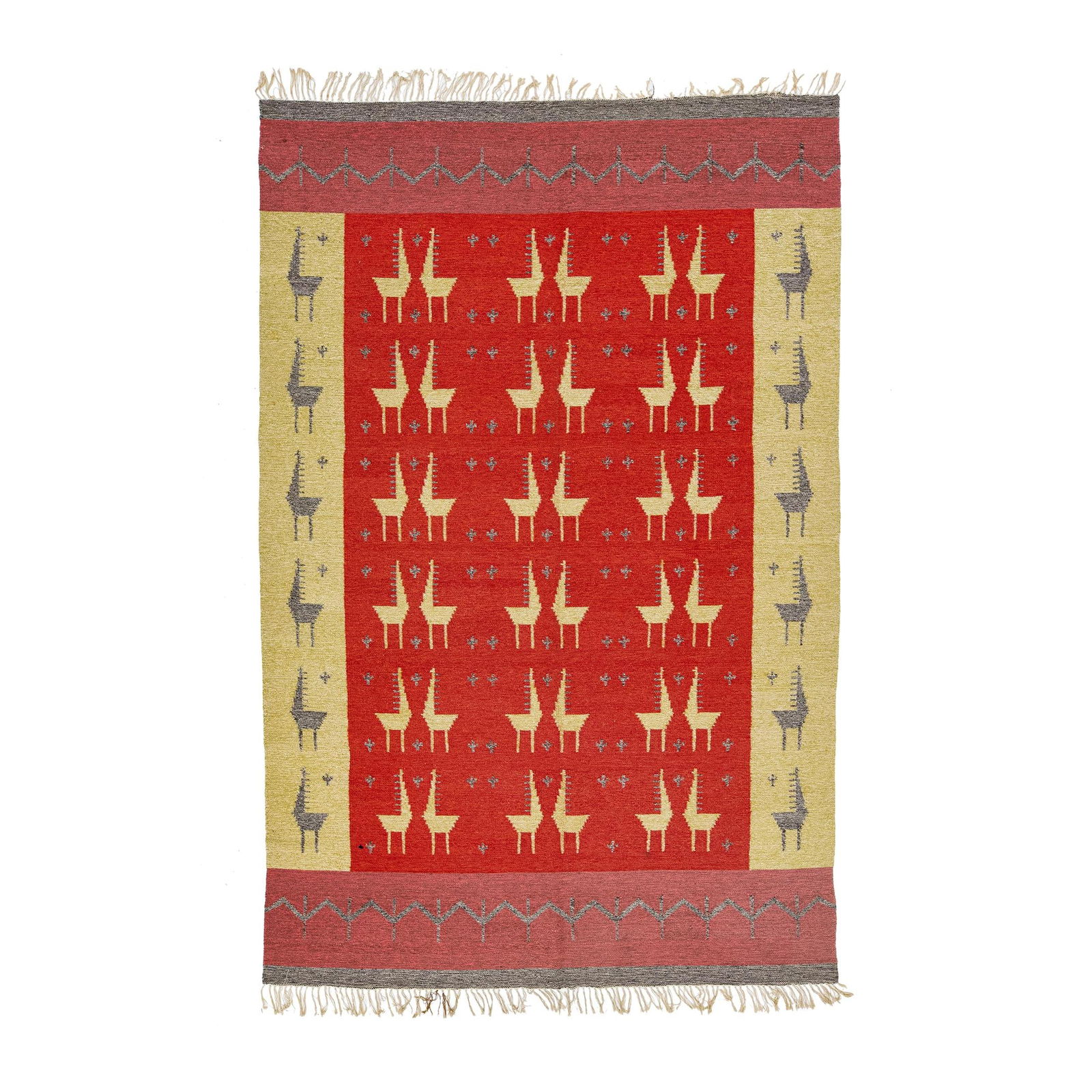 1960s Vintage Kilim Handmade Wool Rug Multicolor Geometric Design: 1960s Vintage Kilim Handmade Wool Rug Multicolor Geometric Design This stunning vintage Kilim rug features a captivating all-over geometric design with vibrant multicolor accents. Hand-knotted from hi