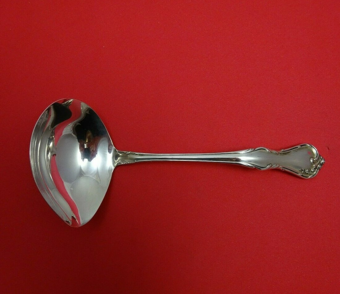 Reed and Barton Rose Cascade Sterling Silver Gravy Ladle 6.75 Inch (1 of 2)