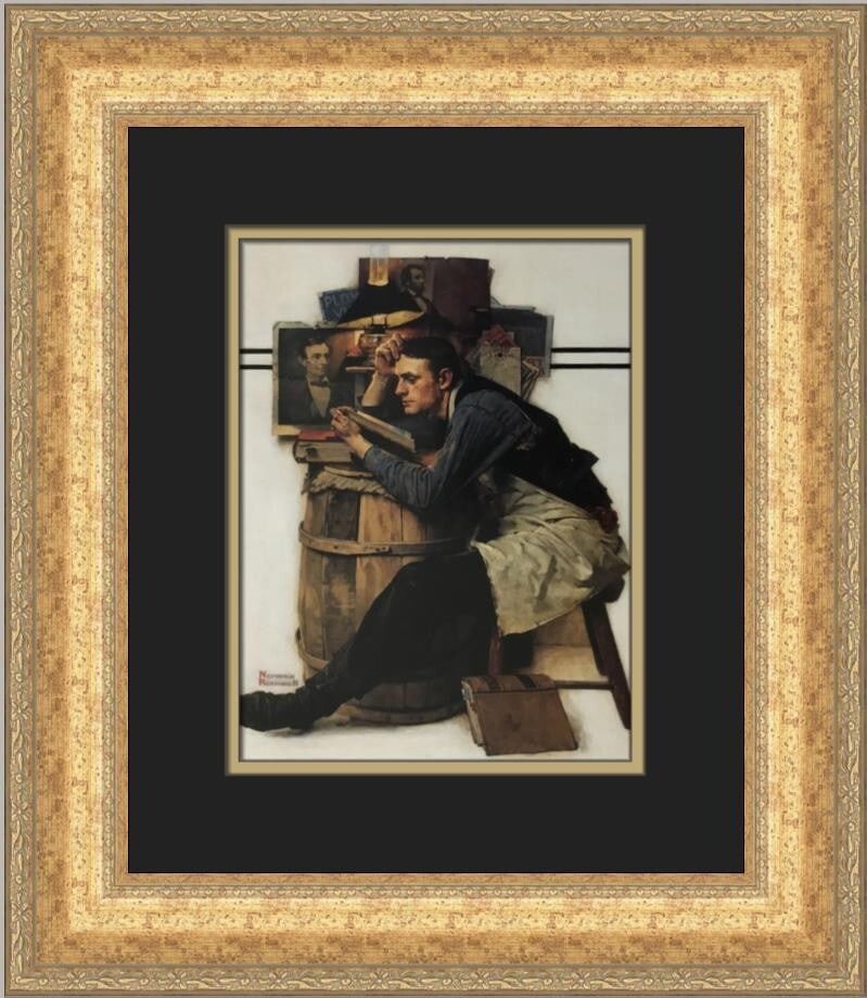 Norman Rockwell The Law Student Custom Framed Art Print 18 x 16 (1 of 2)
