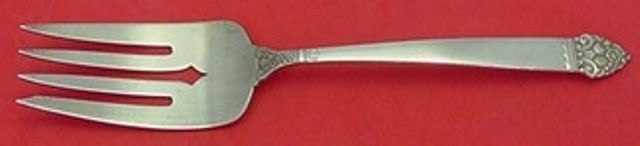 Oneida King Cedric Sterling Silver Cold Meat Fork 8 Vintage Serving (1 of 2)