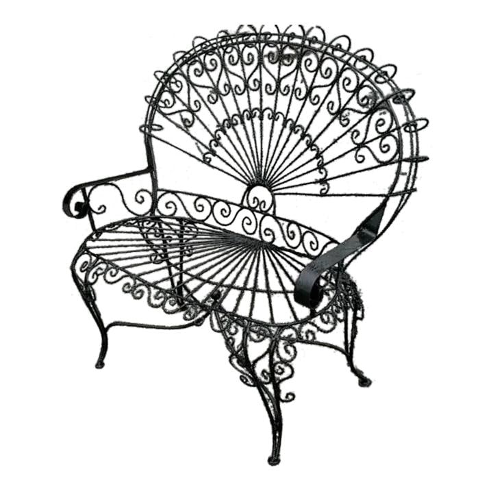 Vintage Boho Wrought Iron Bench Inspired by Salterini (1 of 10)