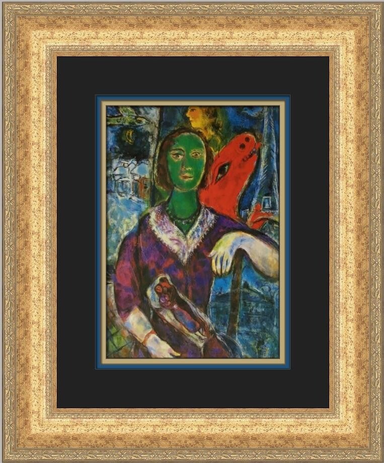 Marc Chagall Portrait of Vava Custom Framed Art Print 1984 (1 of 2)