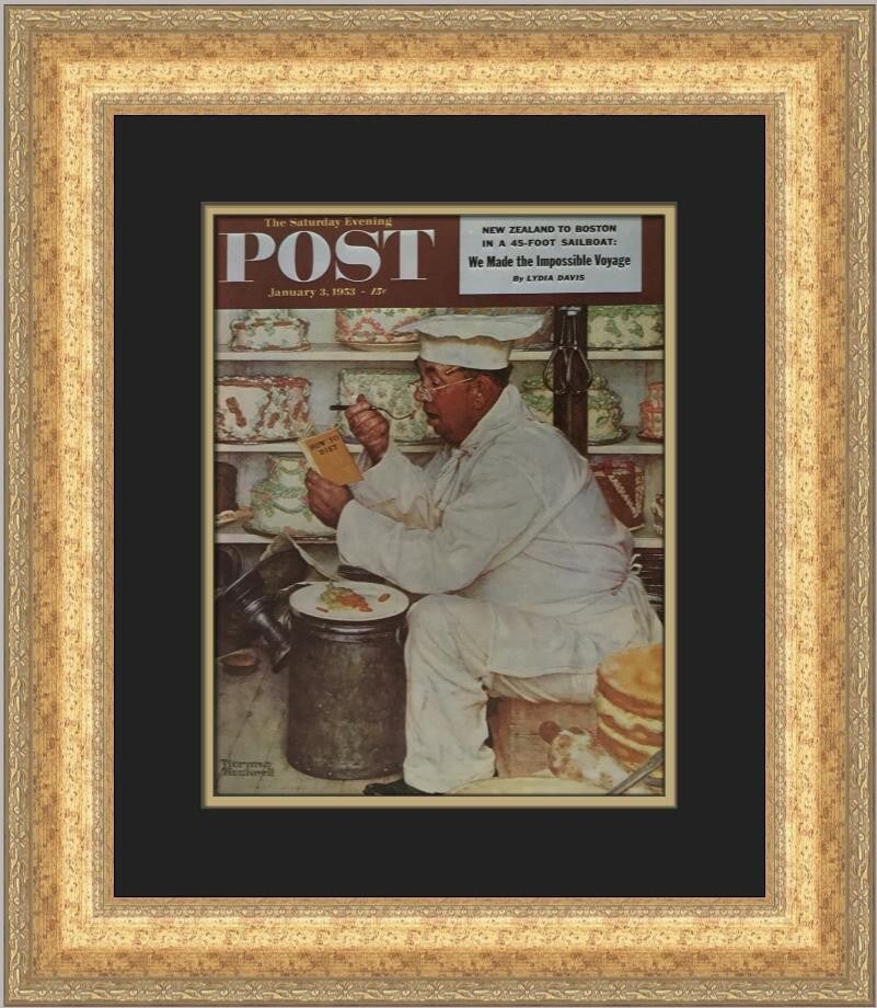 Norman Rockwell Weighty Matters Custom Framed Print 21x18: Norman Rockwell Weighty Matters Custom Framed Print 21x18 This custom framed print titled "Weighty Matters" by renowned artist Norman Rockwell captures the essence of expressionism and impressionism.