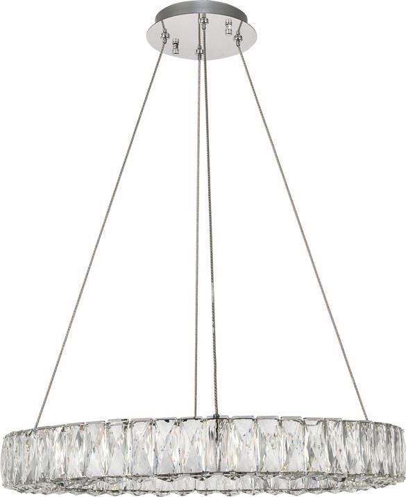 Monroe Collection Chrome Crystal Pendant Light UL Listed (1 of 1)