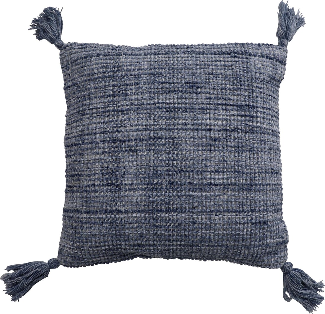 Beryl Handwoven Dark Blue Outdoor Pillow 20x20 (1 of 2)