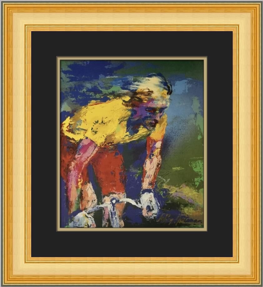 LeRoy Neiman Greg LeMond Custom Framed Offset Lithograph Print (1 of 2)