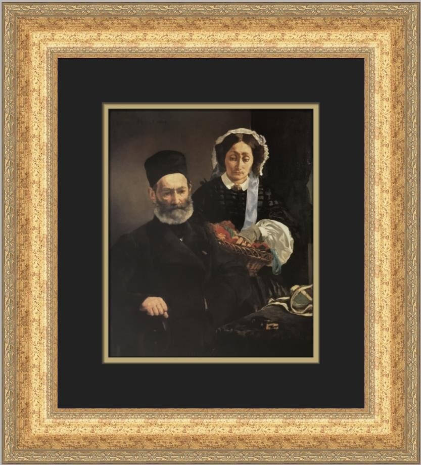 Edouard Manet Portrait of M & Mme Auguste Manet Custom Framed Print 19x17 (1 of 2)