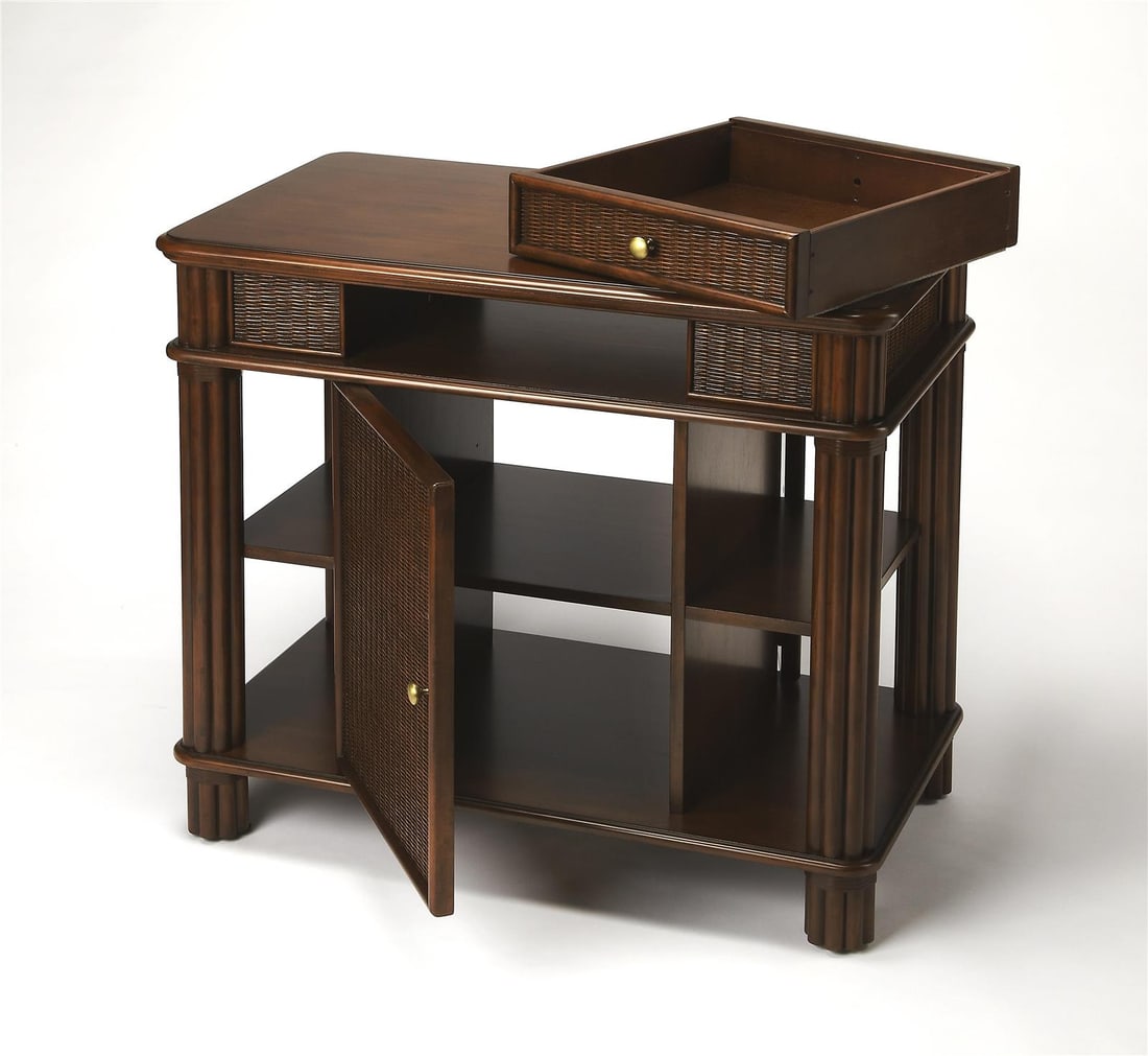 Butler Falmouth Rattan Kitchen Island Chestnut Brown 41W 24D (1 of 1)