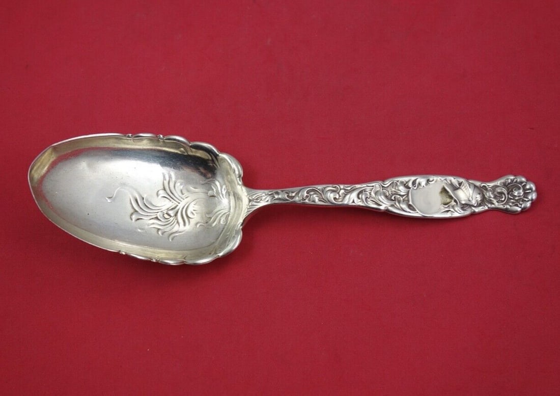 Whiting Heraldic Sterling Silver 9 Inch Vegetable Serving Spoon (1 of 2)
