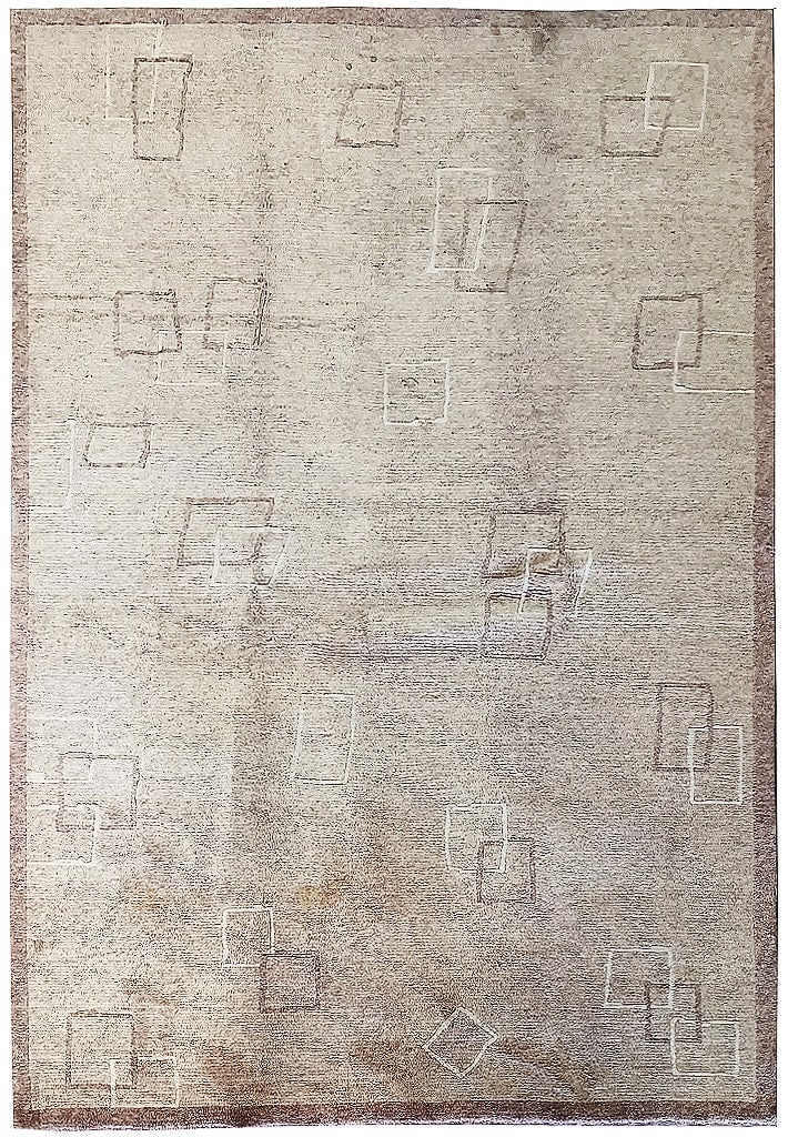 5.1 x 6.1 Handmade Nepali Area Rug in Rich Brown (1 of 9)