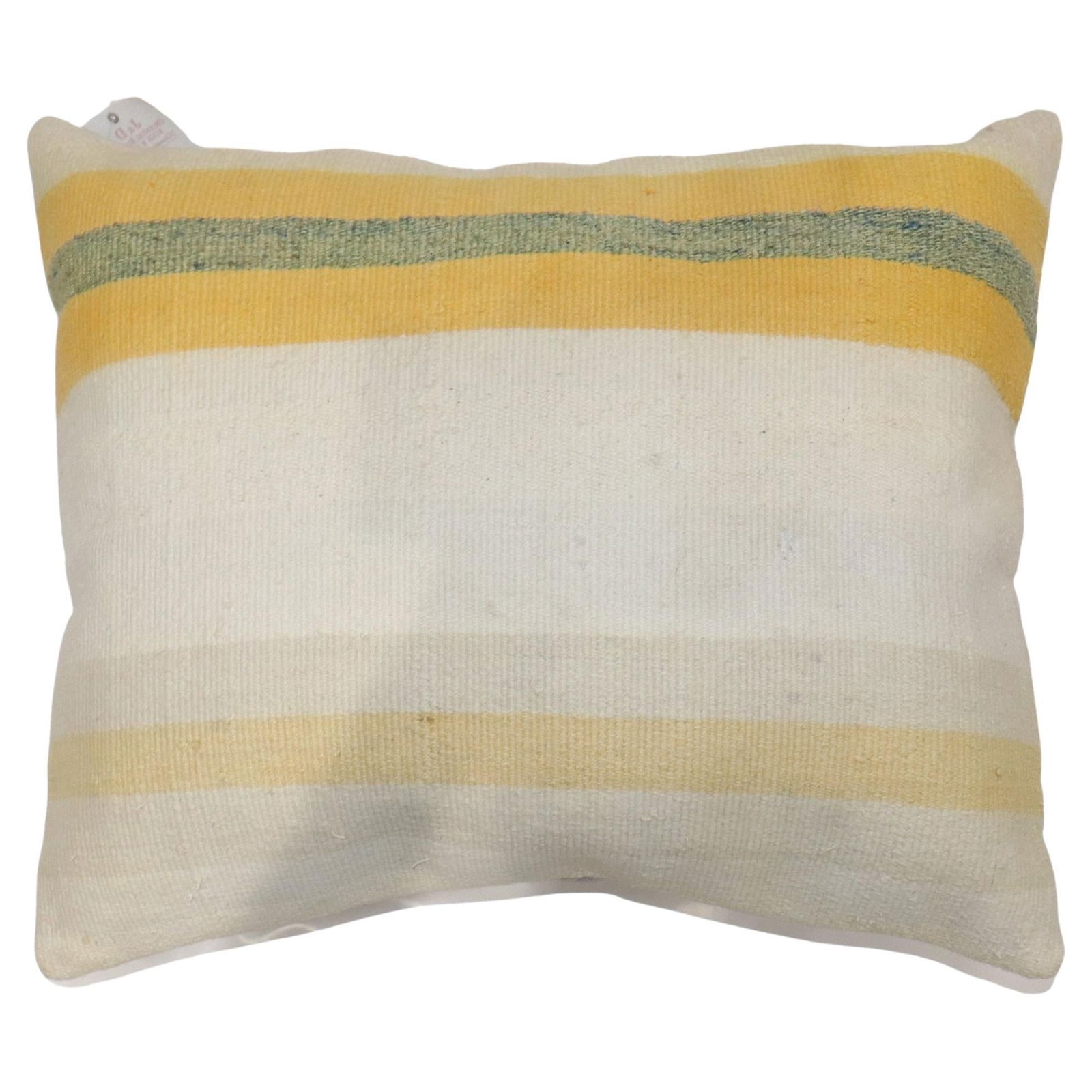 Large Turkish Kilim Pillow 19 x 26 Industrial Style Cotton Wool 2023: Large Turkish Kilim Pillow 19 x 26 Industrial Style Cotton Wool 2023 This large Turkish Kilim pillow showcases a striking striped motif, perfect for adding a touch of industrial style to any space.