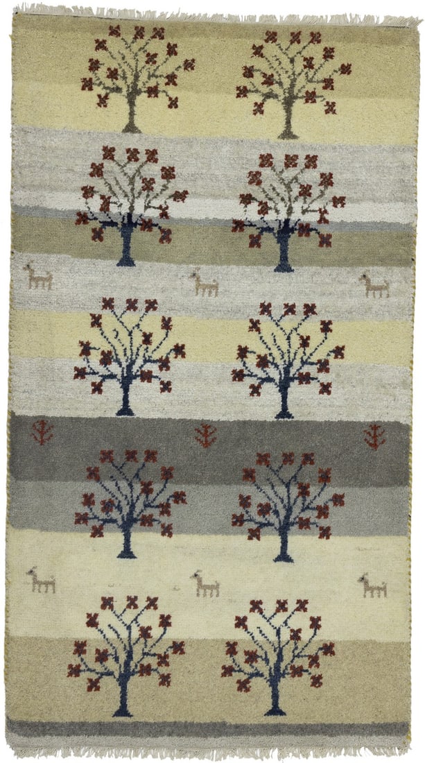 Vibrant Multicolored Tribal Pictorial Rug Handmade Wool 3x5 ft (1 of 17)