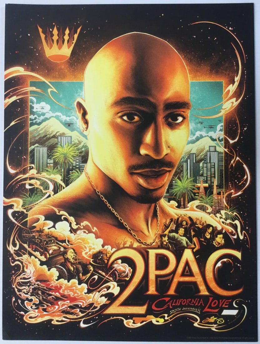 Miles Tsang 2Pac California Love 25th Anniversary Limited Edition Lithograph (1 of 5)