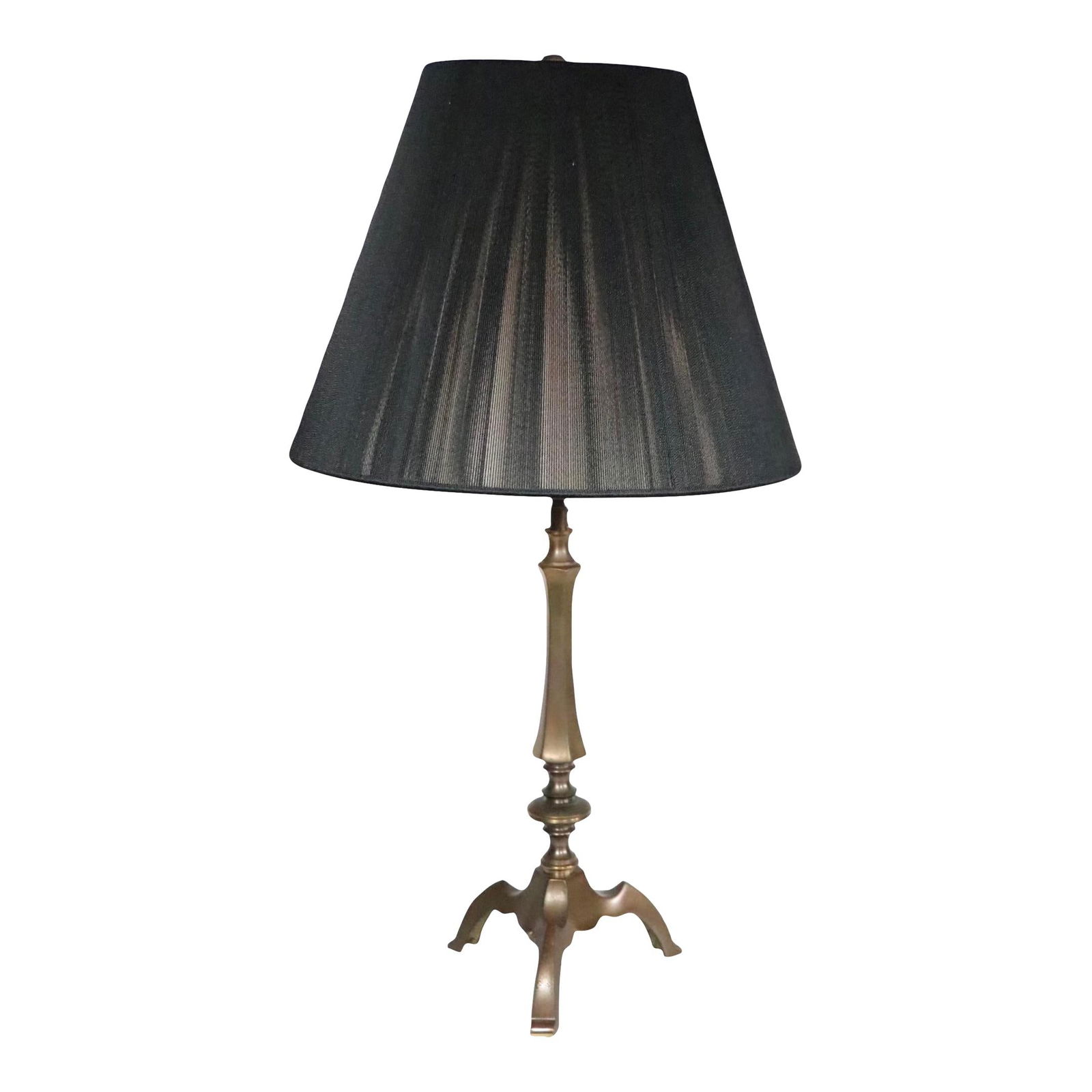 Warren Kessler Brass Candlestick Table Lamp with Dual Pull Chains (1 of 10)