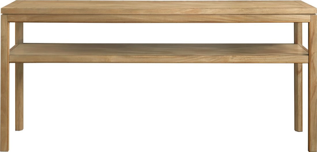 Port Eliot 70 Inch Chic Bleached Tier Console Transitional Style (1 of 1)