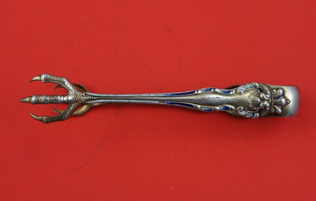 Queen Pattern Sterling Silver Sugar Tong Mount Vernon Howard 5.5 Inches (1 of 2)