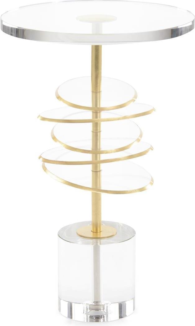 John-Richard Gold Leaf Acrylic Martini Table Stacked Discs (1 of 1)