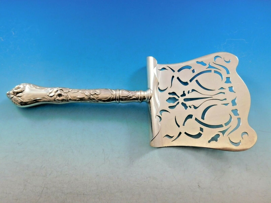 Reed & Barton Les Cinq Fleurs Sterling Silver Asparagus Server 8 3/4 in (1 of 6)