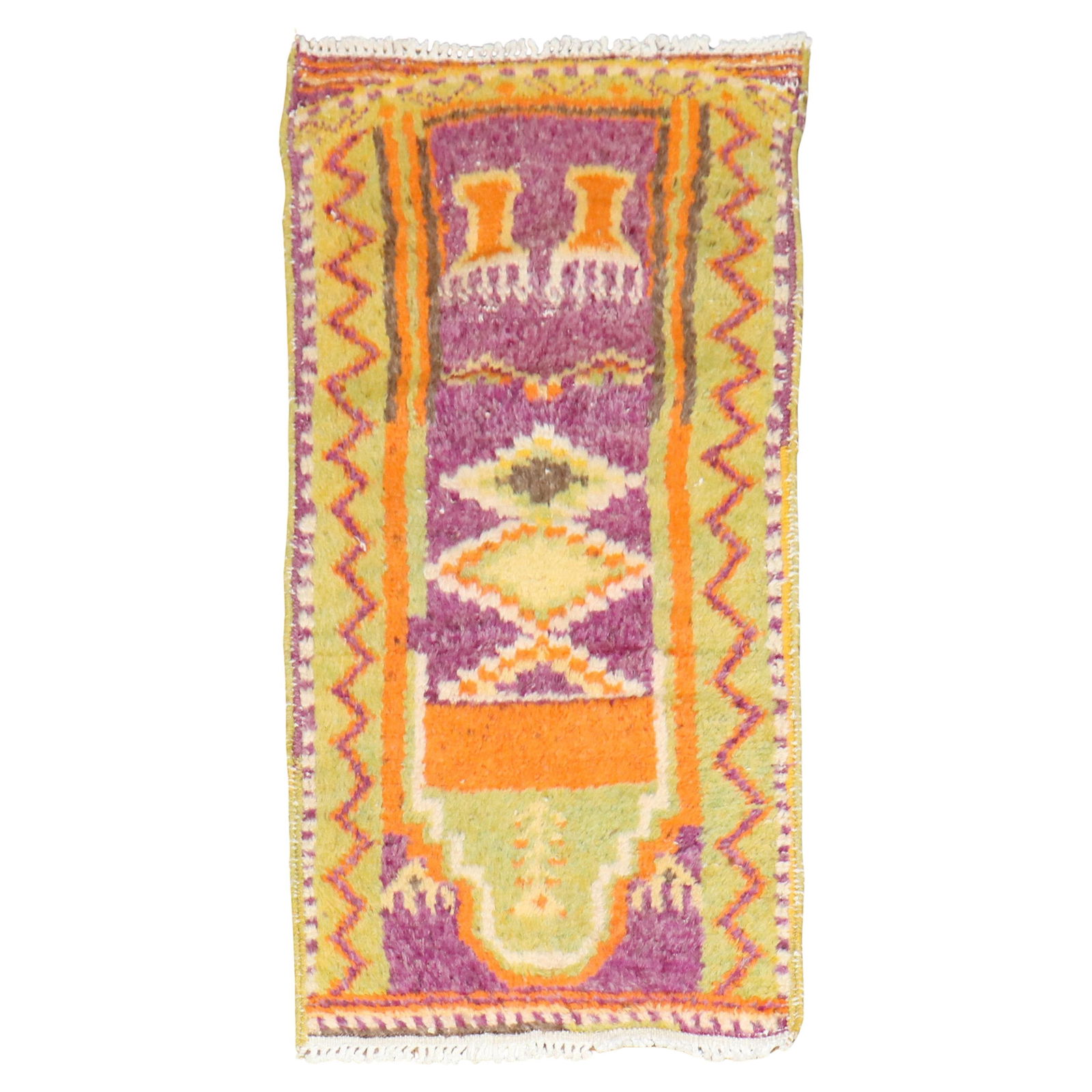 Vintage Turkish Tulu Hand-Knotted Wool Carpet Bohemian Style 25 x 50: Vintage Turkish Tulu Hand-Knotted Wool Carpet Bohemian Style 25 x 50 Discover the exquisite charm of this vintage Turkish Tulu scatter carpet, a stunning piece that embodies Bohemian style. Hand-knott