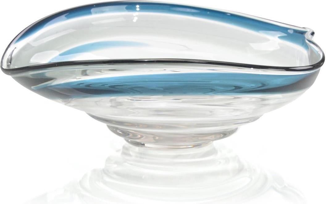 John-Richard Hand-Blown Deep Blue Glass Bowl Contemporary Decor (1 of 1)