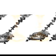 Pair of Vintage Sterling Silver Candle Holders 15.665 ozt: Pair of Vintage Sterling Silver Candle Holders 15.665 ozt This lot features a pair of Vintage Sterling Silver Candle Holders, expertly crafted to enhance any decor. Each holder boasts a unique design