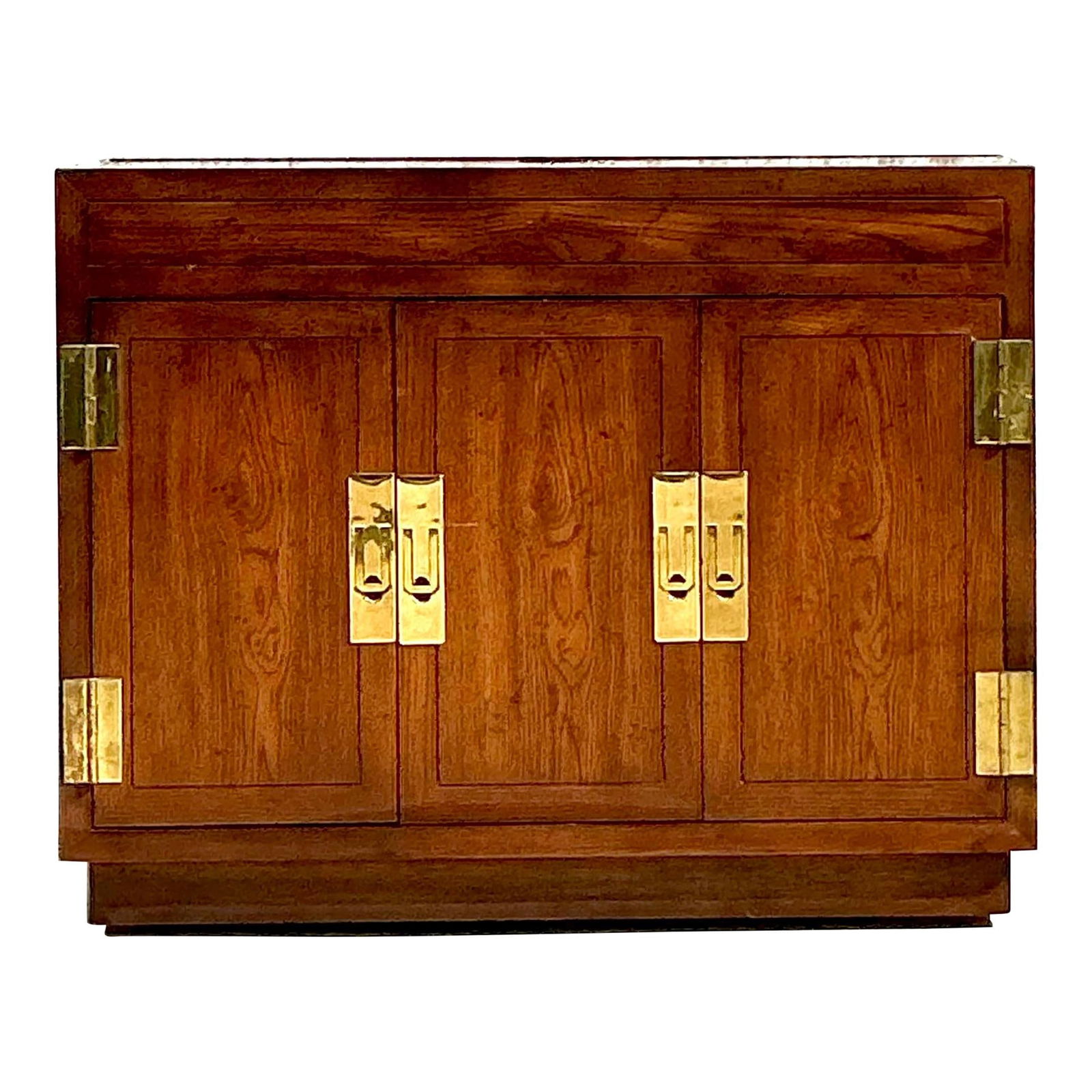 Vintage Henredon Campaign Dry Bar with Brass Accents (1 of 10)