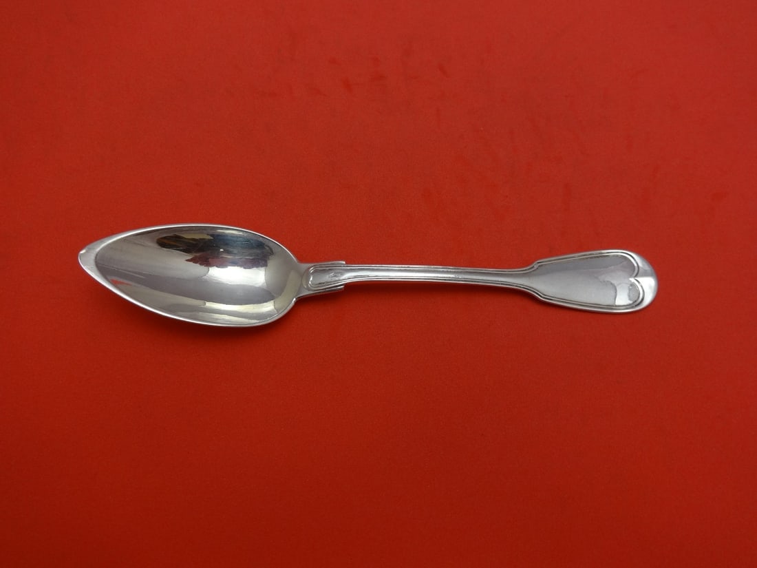 Coquille Pattern Sterling Silver Teaspoon by French Sterling 6 Inch: Coquille Pattern Sterling Silver Teaspoon by French Sterling 6 Inch This exquisite 6" teaspoon features the elegant Coquille pattern by French Sterling. Crafted from high-quality sterling silver, this