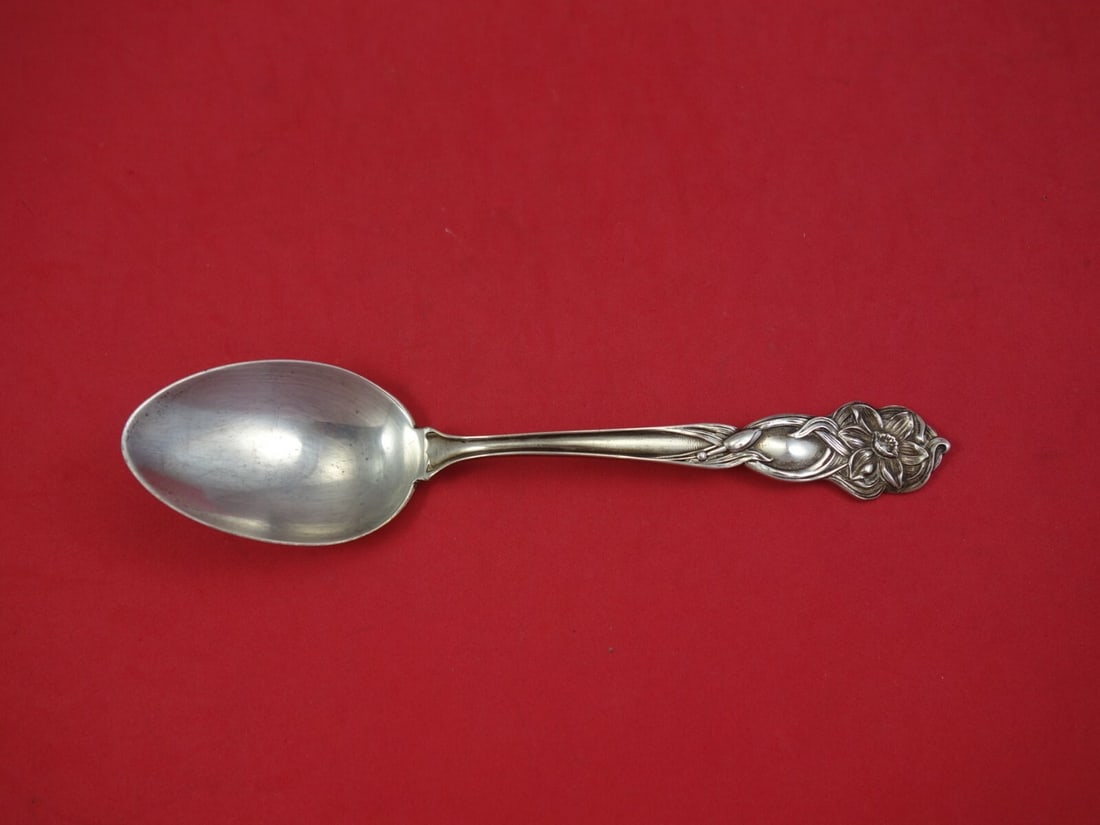 Fessenden Narcissus Sterling Silver Serving Spoon 7 3/4" Monogrammed (1 of 1)