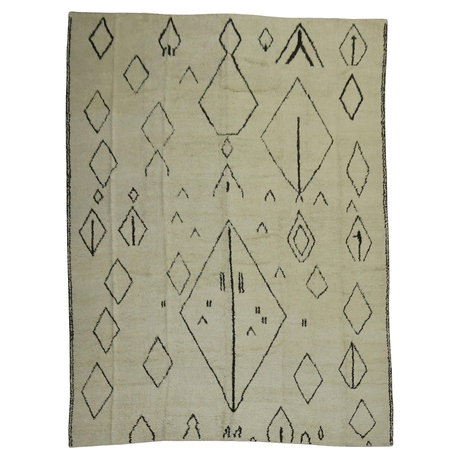 Large Vintage Inspired Moroccan Wool Rug 10'3 x 13'10 Tulu Design (1 of 8)