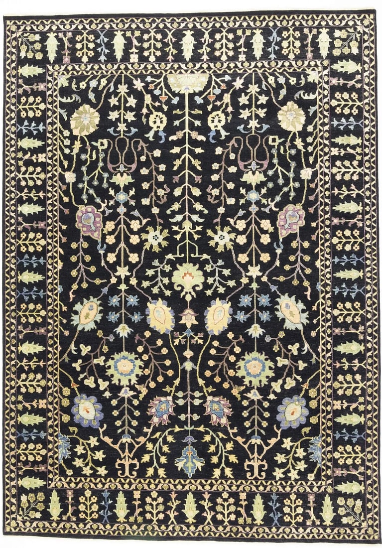 Hand-Knotted Chobi Oriental Rug 10'1 x 14'1 Tree of Life Design: Hand-Knotted Chobi Oriental Rug 10'1 x 14'1 Tree of Life Design Elevate your home decor with this stunning Hand-Knotted Chobi Oriental Rug, featuring an exquisite Tree of Life design. This