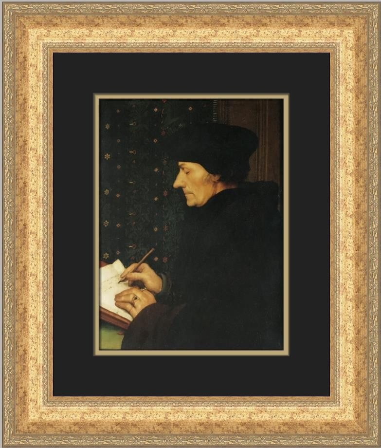Hans Holbein Portrait of Erasmus Custom Framed Print 19x17 (1 of 2)