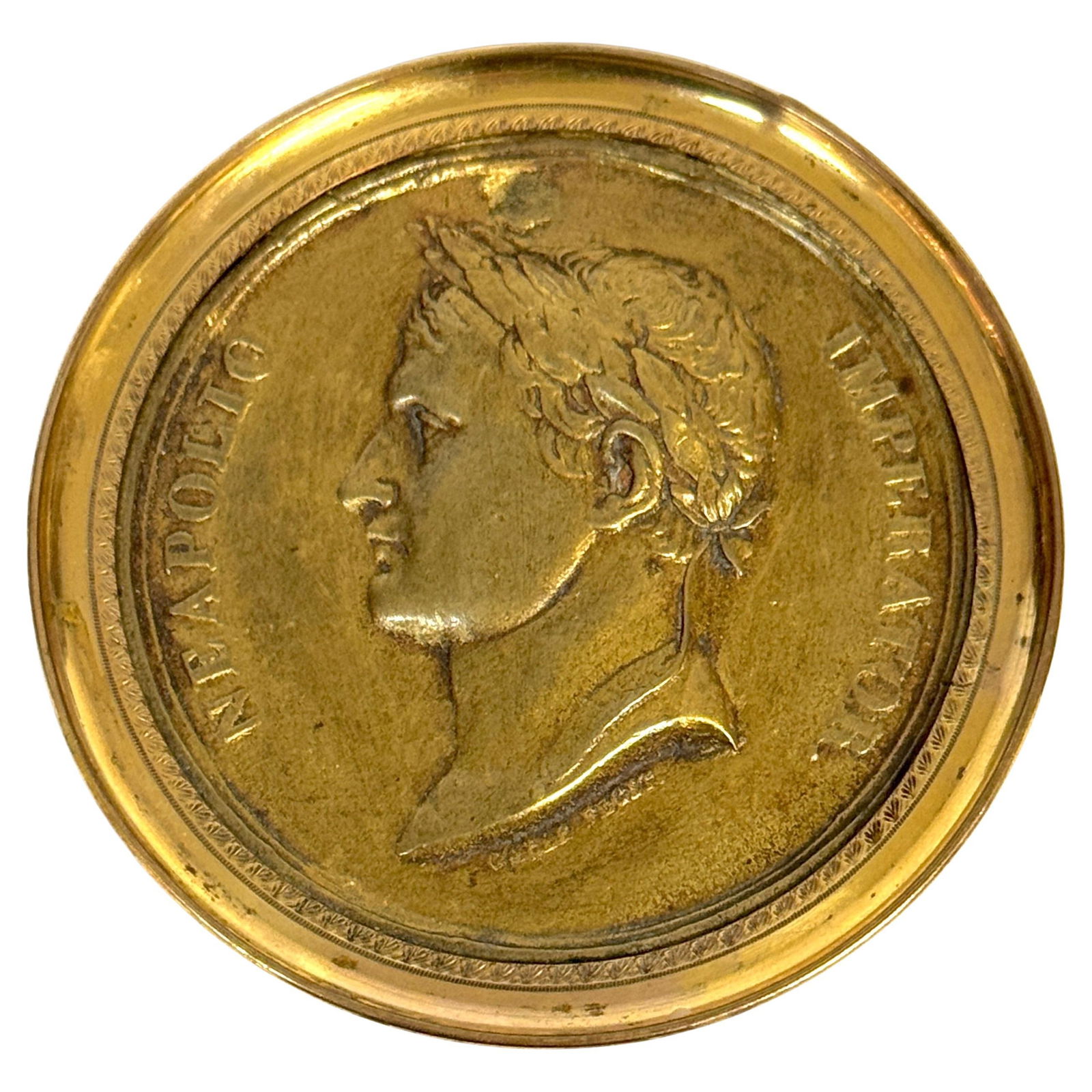 Carlier Gilt-Bronze Portrait Medallion of Napoleon 1804-1806 (1 of 12)