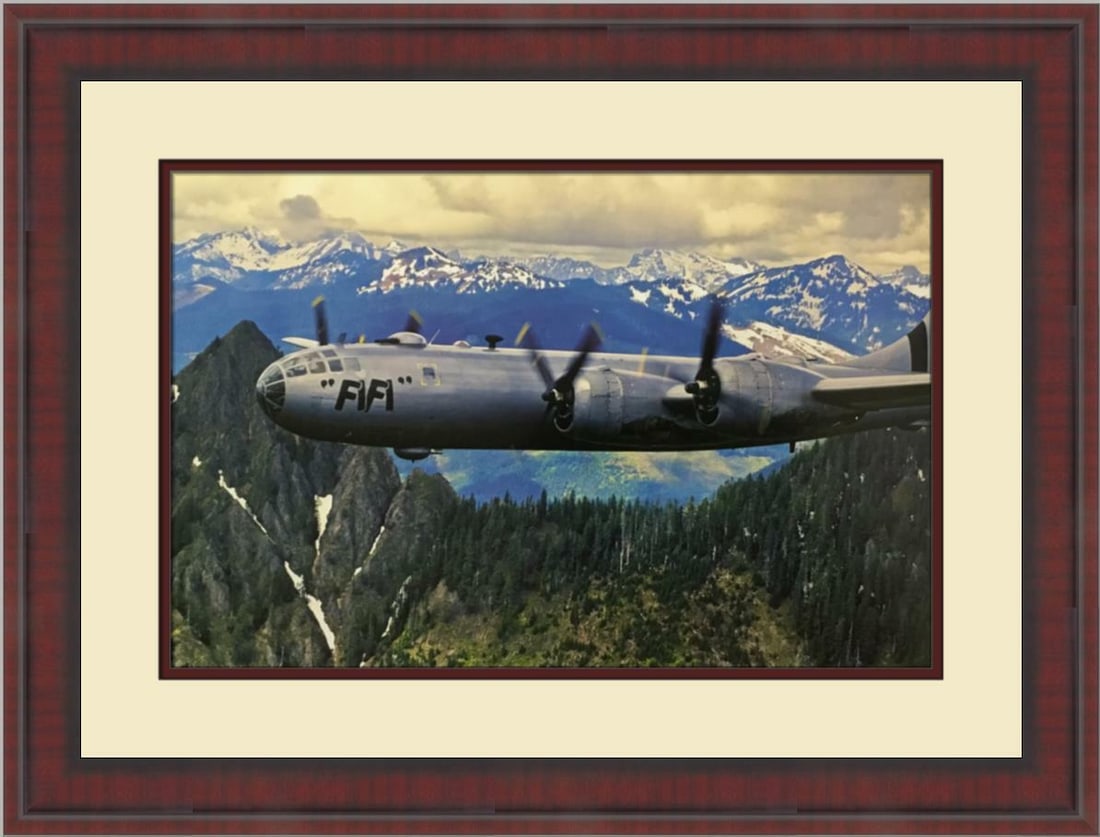 Boeing TB-29A Superfortress Custom Framed Print by Philip Makanna: Boeing TB-29A Superfortress Custom Framed Print by Philip Makanna This stunning custom framed print features the BOEING TB-29A SUPERFORTRESS, a tribute to aviation history. Created by artist Philip Ma