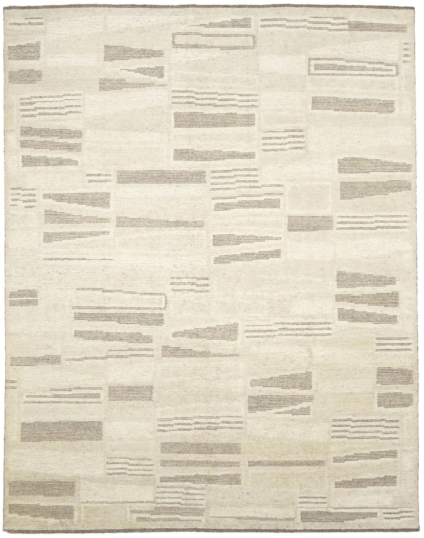 Handmade Modern Abstract Wool Rug 8'1 x 10'2 Anti-Slip Eco-Friendly (1 of 12)