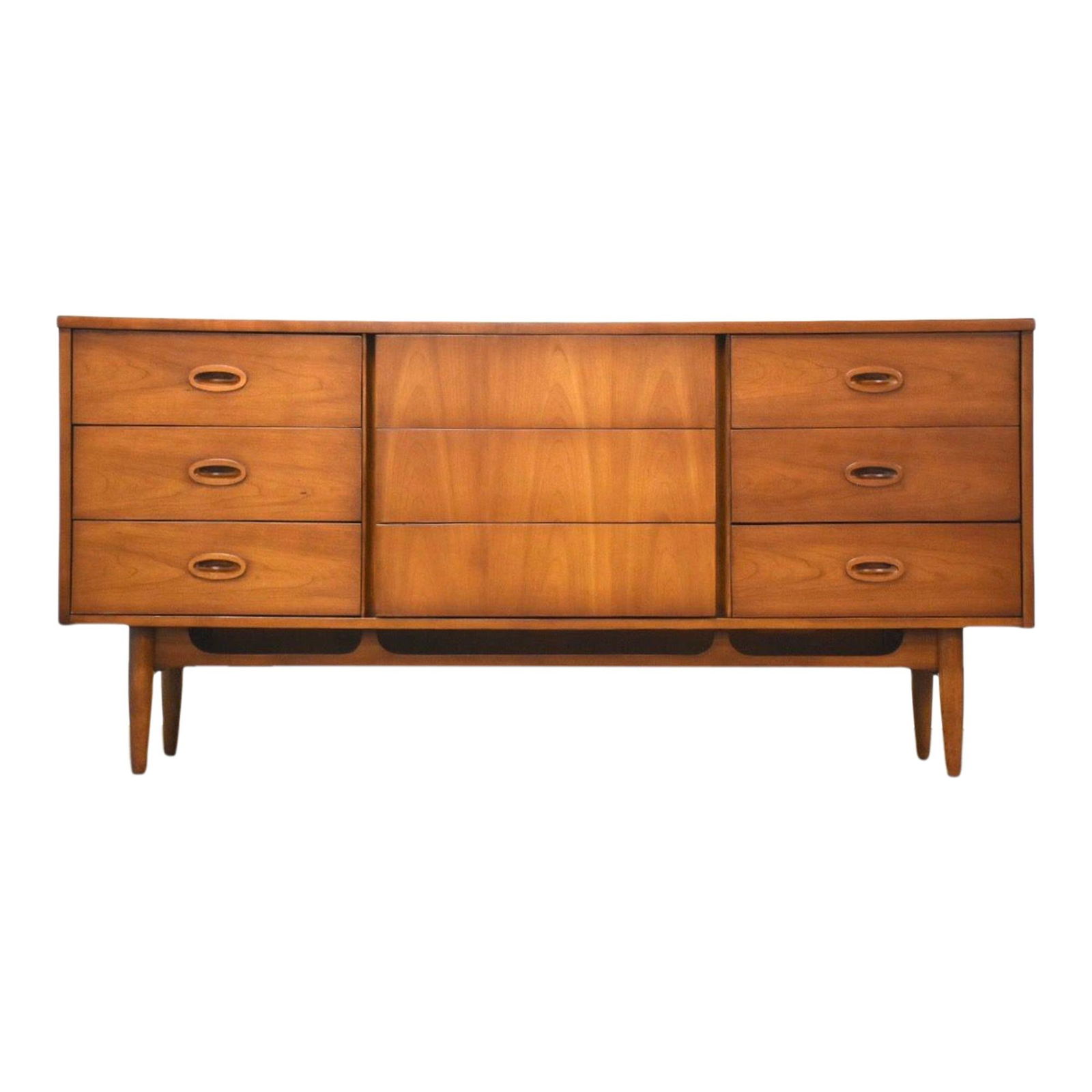 Dixie Furniture Mid Century Cherry Wood Dresser with 9 Drawers (1 of 9)