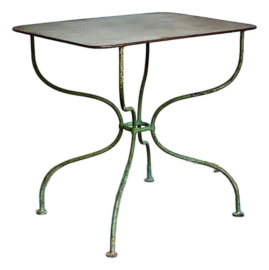 Vintage Regency Wrought Iron Console Table with Patina (1 of 7)