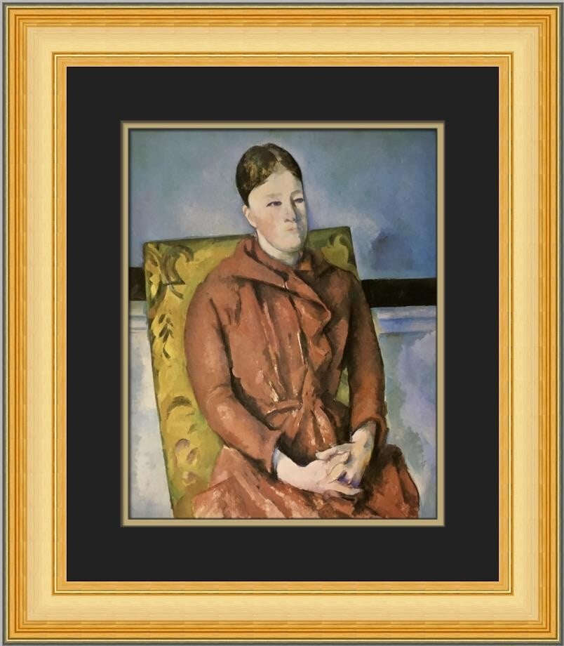 Paul Cezanne Madame Cezanne in a Yellow Chair Framed Print 20x18 (1 of 2)