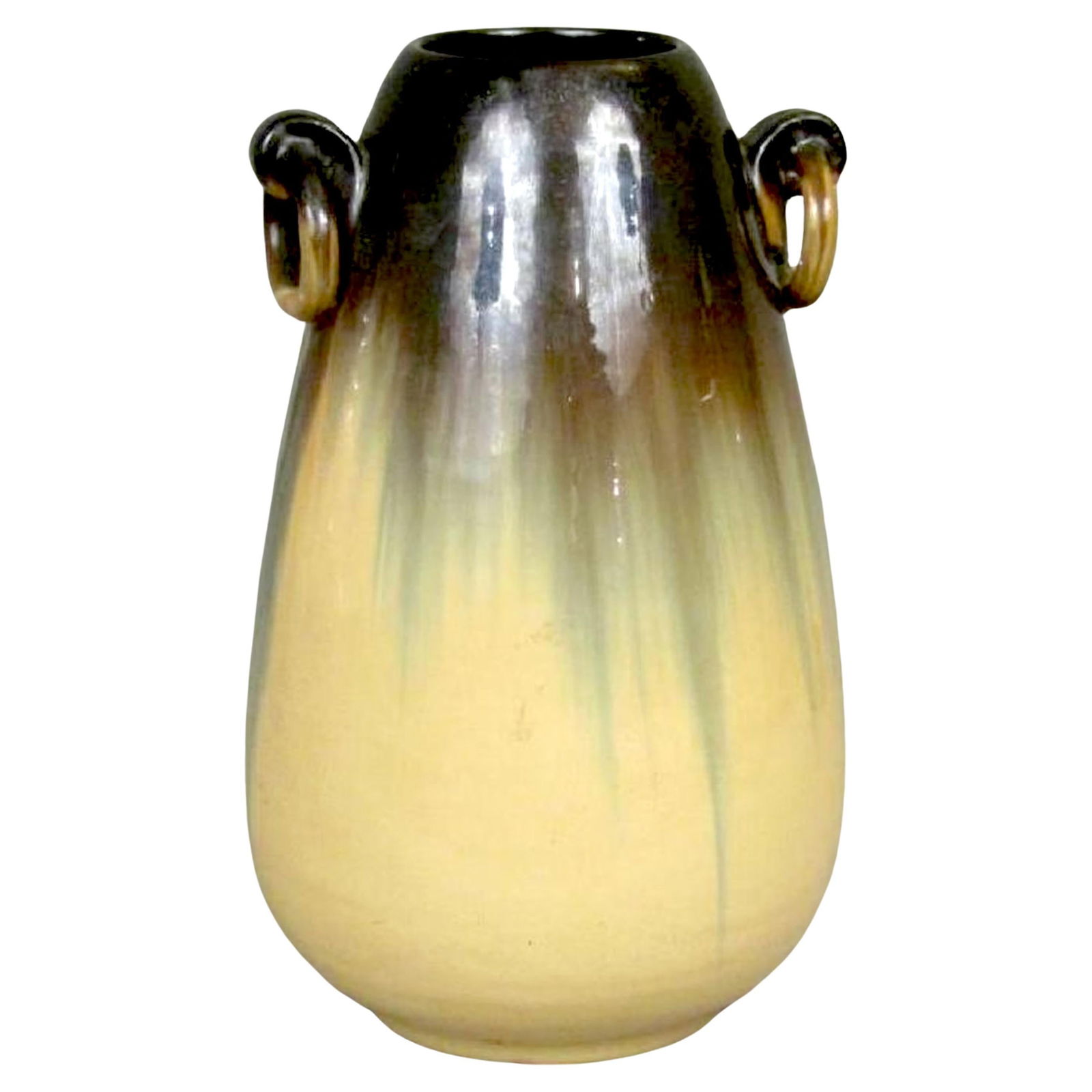 Vintage Fulper Arts and Crafts Drip Glazed Ring Handled Vase 1917-1934 (1 of 5)