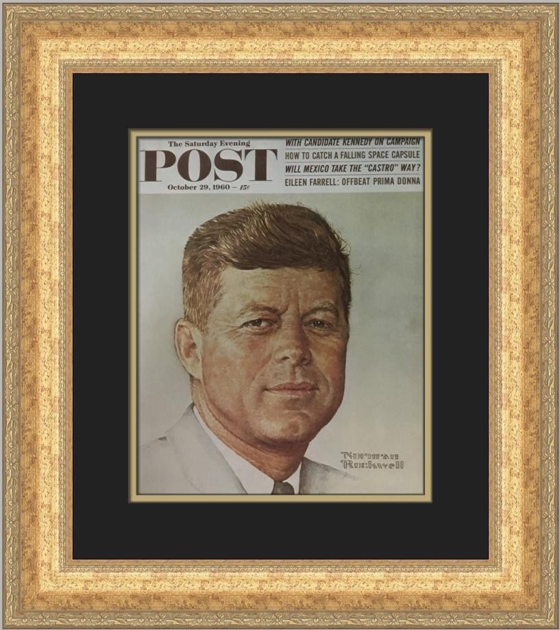 Norman Rockwell John F Kennedy Custom Framed Art Print 1983 (1 of 2)