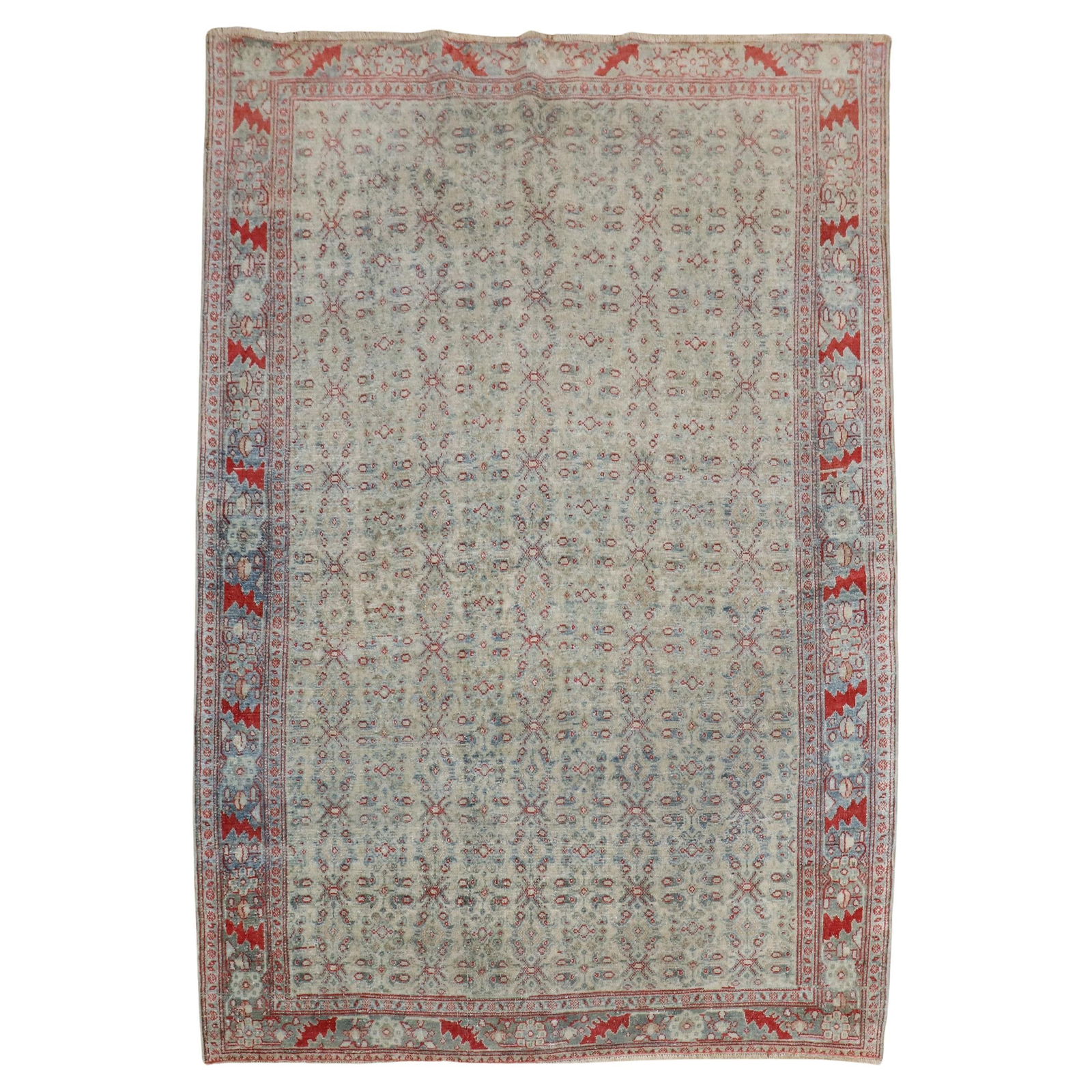 Zabihi Collection Antique Persian Senneh Rug 3'6 x 4'9 Hand-Woven Wool Iran 20th Century: Zabihi Collection Antique Persian Senneh Rug 3'6 x 4'9 Hand-Woven Wool Iran 20th Century Discover a stunning Antique Persian Senneh Rug from the Zabihi Collection, crafted in the early 20th century. T