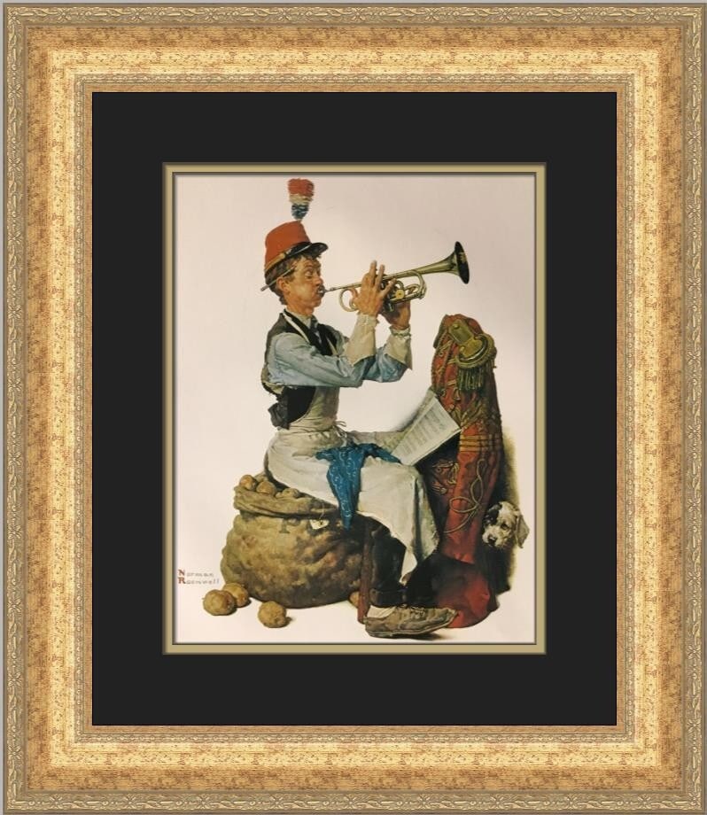 Norman Rockwell Sour Note Custom Framed Art Print 20x18 (1 of 2)