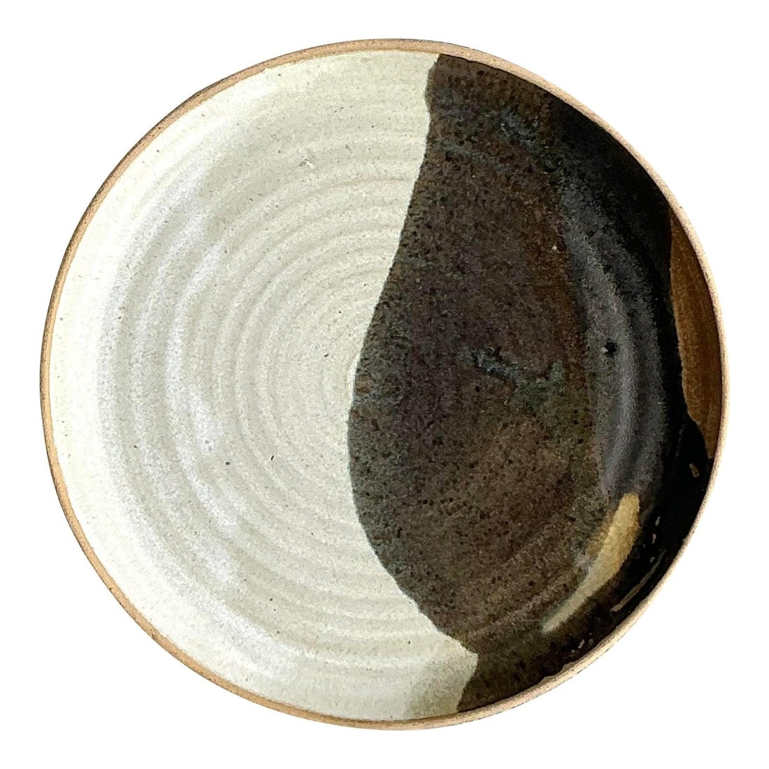 Vintage Jess Lord Studio Pottery Plate Two-Tone Glaze 8.25 inches (1 of 5)