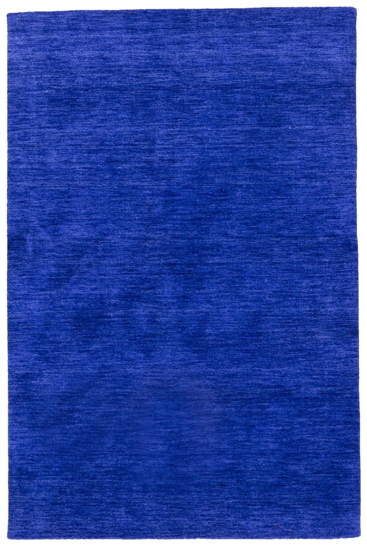 Hand-Knotted Wool Modern Royal Blue 4x6 Area Rug from India (1 of 14)