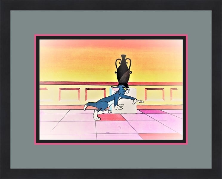 Hanna Barbera Limited Edition Tom and Jerry Hand Painted Animation Cel Framed 16 x 20 (1 of 2)
