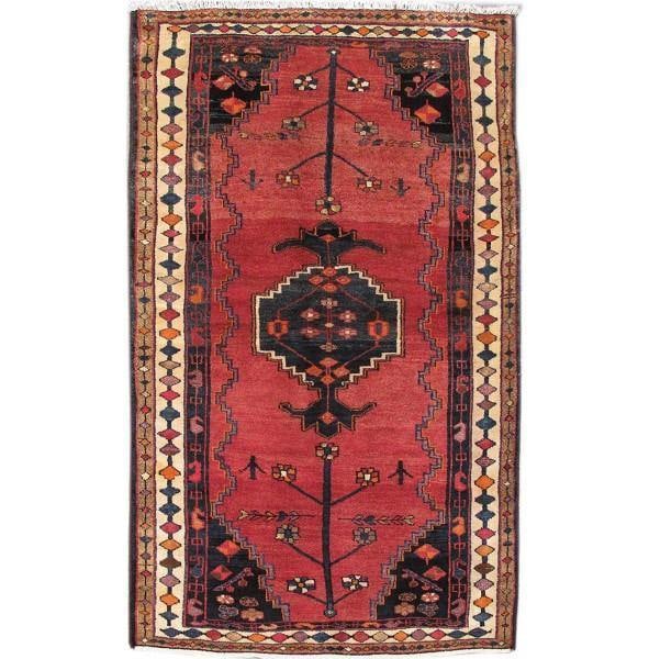 Handwoven Persian Zanjan Rug 4'1 x 7' Wool Floral Geometric Patterns (1 of 6)