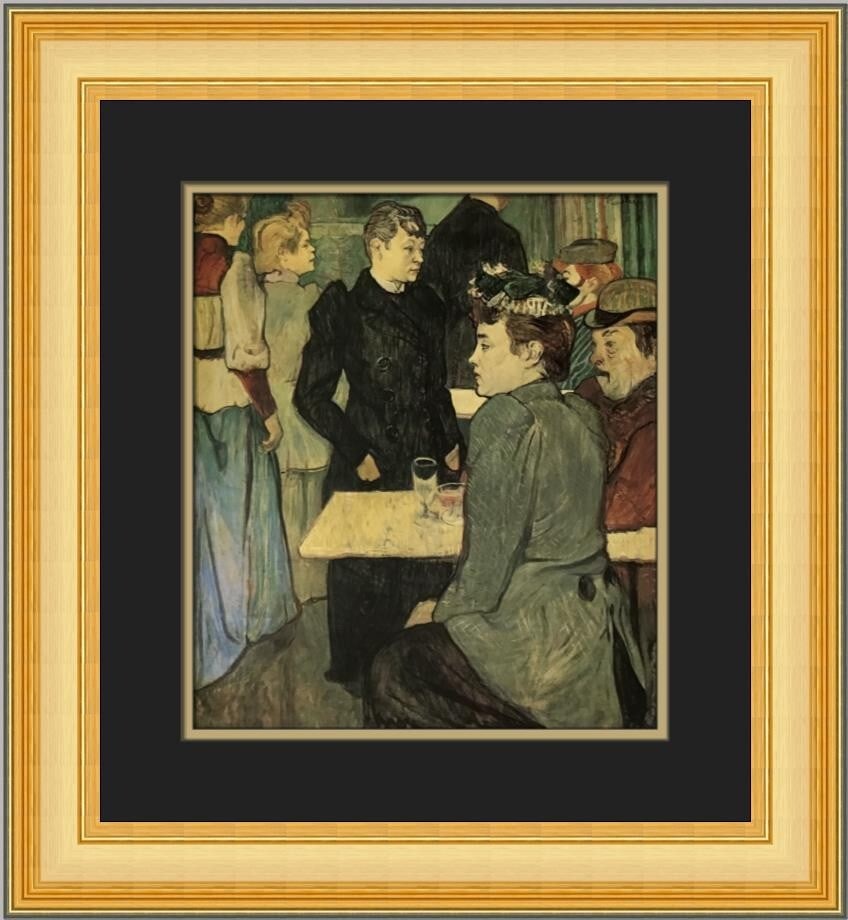 Henri De Toulouse-Lautrec A Corner of the Moulin De La Galette Custom Framed Print: Henri De Toulouse-Lautrec A Corner of the Moulin De La Galette Custom Framed Print Enhance your space with this exquisite custom framed print of Henri De Toulouse-Lautrec's "A Corner of the Moulin De