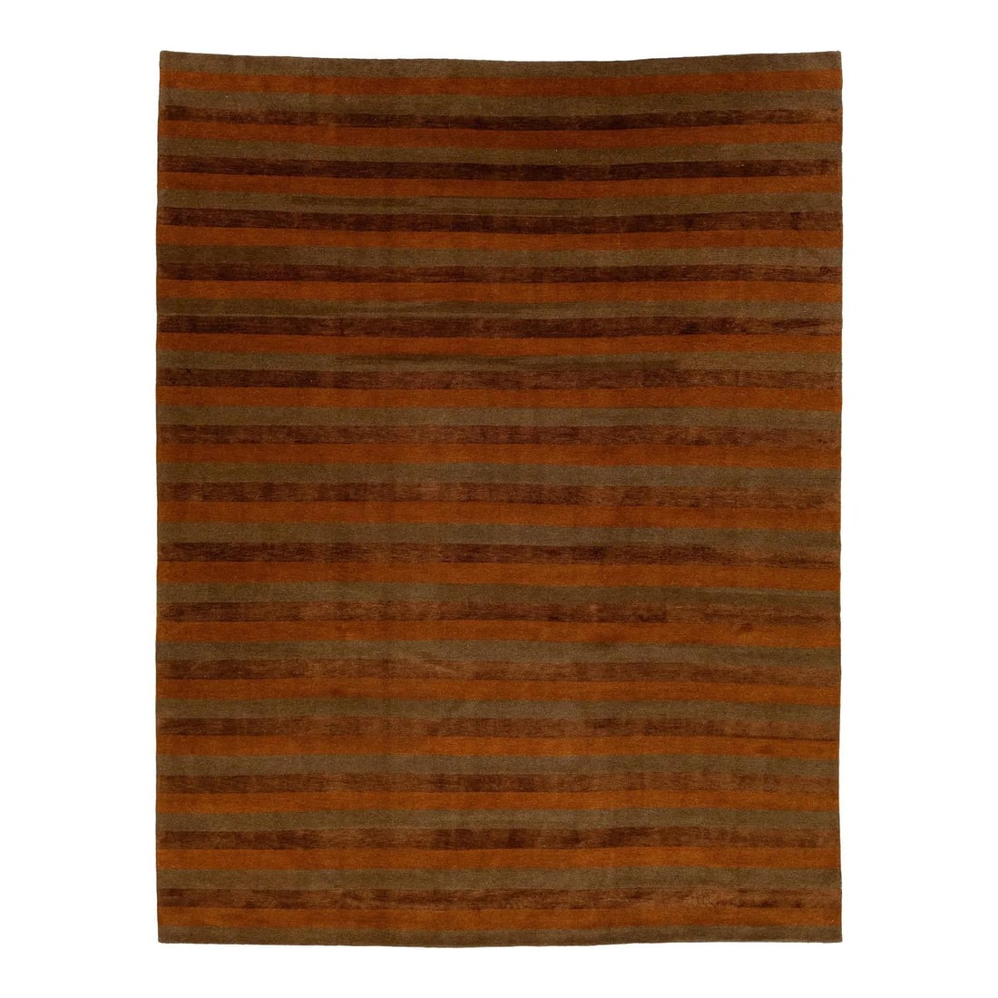 Contemporary Tibetan Wool Rug 9'11 x 12'10 Art Deco Earth Tones (1 of 8)