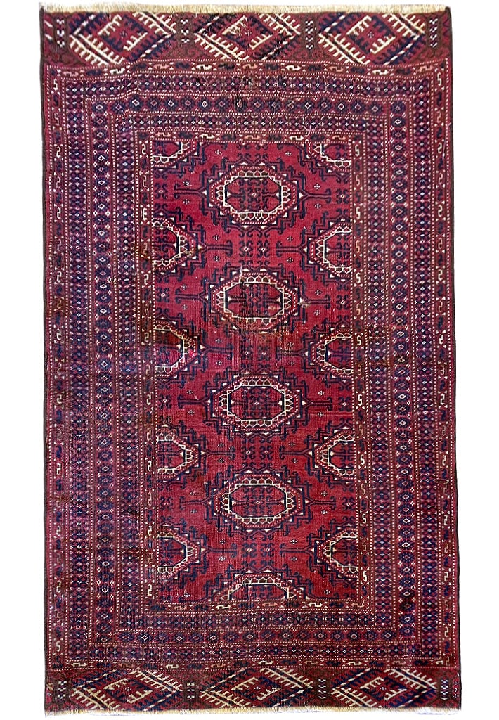 Handwoven 3.8 x 5.6 Red Bokhara Rug Luxury Wool Artisan Crafted (1 of 11)